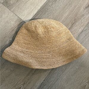 Elegant Tan Woven Bucket Hat